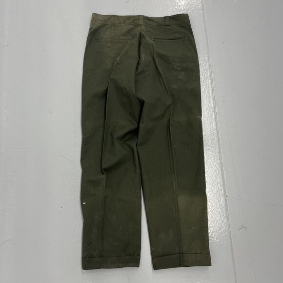 Vintage 60s Sears Green Sanforized Workwear Chinos 33x28 - Picture 3 of 4